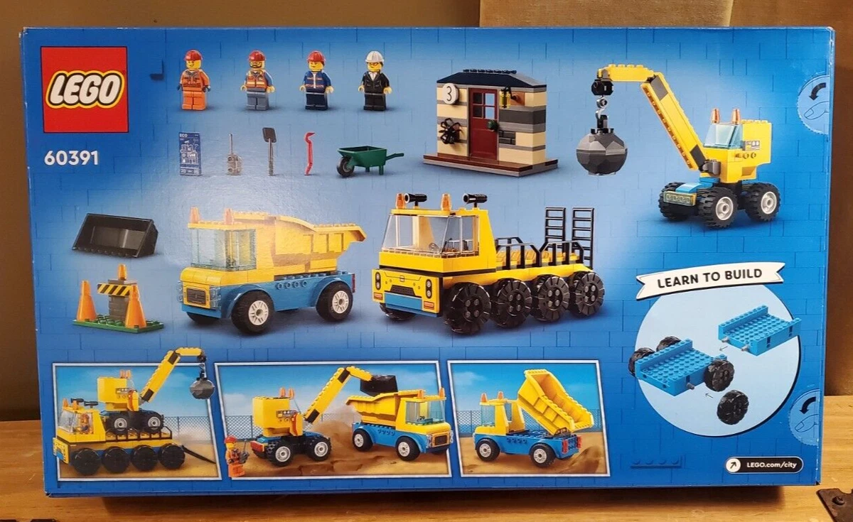 LEGO City Construction Trucks and Wrecking Ball Crane 60391 Building Toy  Set for Toddler Kids Ages 4+, Includes 3 Construction Vehicles, An  Abandoned