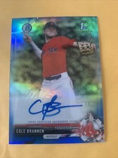 2017 Bowman Chrome Cole Brannen Blue Refractor Auto /150 🔥🙏