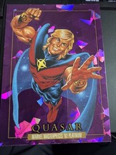 2024 Skybox Marvel Masterpieces ‘92 Platinum PURPLE CRYSTALS #72 Quasar