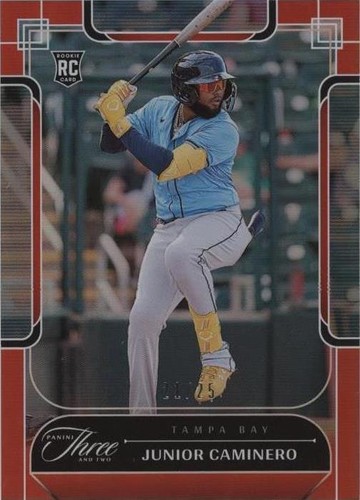 Junior Caminero- /99- Panini Three And Two Jersey Autograph- JA-JC 