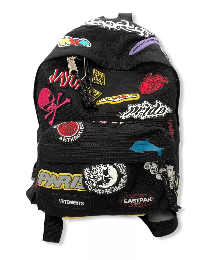 Salie Nadeel Nationale volkstelling Vetements Eastpak Mini Embroidered Sticker Backpack NWT | eBay