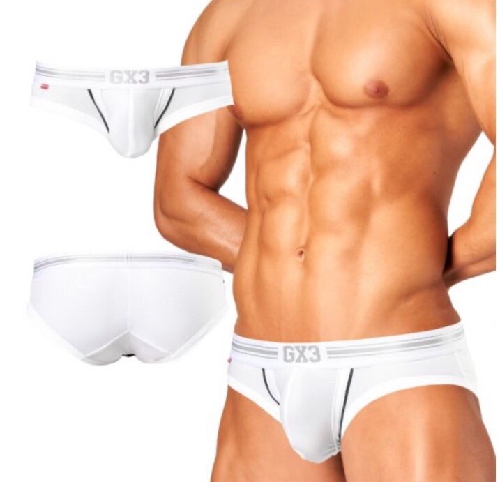 GX3 2 Pack Gloss Sports Monotone Briefs Japanese Small / Medium