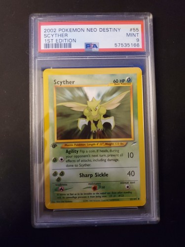 Scyther (1st Edition) graded PSA 9 for sale on eBay