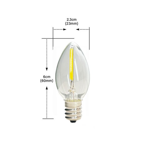 E14 SES C7 Vintage Retro 1W COB LED Filament Light Bulb Warm White Decor Lamp BC - Picture 3 of 13