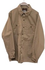 Big Bill Mens Khaki Long Sleeve Shirt Brown Flame Resistant USA XL EXTRA LARGE