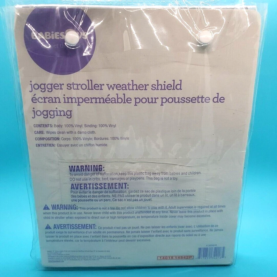 Babies-R-Us ESCUDO METEOROLÓGICO Jogger/Cochecito Nuevo Sin Abrir Universal Cubierta Climática Foto 2 de 4
