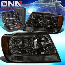 For 1999-2004 Jeep Grand Cherokee Wj Smoked Amber Side Headlight Head Lamptools For 1999-2004 Jeep Grand Cherokee Wj Smoked Amber Side Headlight Head Lamptools