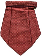 NEW Red checks Men Silk Cravat Scarf Ascot NECK Tie PARTY-PRE STITCHED GATSBY
