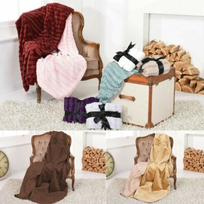 Überwurf Kunstfell Decke für Schlafsofa Stuhl weich warm Design stilvoll Einweihung