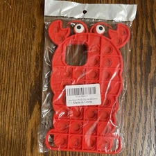 iPhone 12 Pro Max Lobster Push Pop Phone Case With Carry Ring Shockproof Silicon