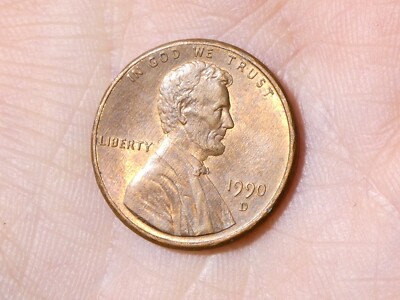 1990D Amerika USA USA 1c Lincoln Memorial One Cent Münze #X25