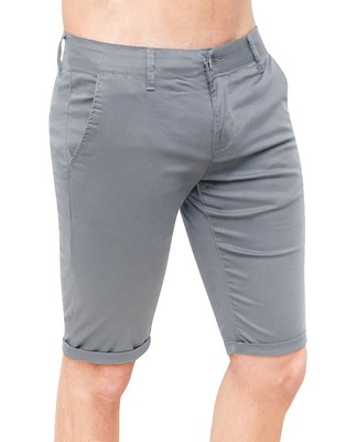 Pantaloni corti uomo casual grigio shorts jeans bermuda slim fit aderenti |  eBay