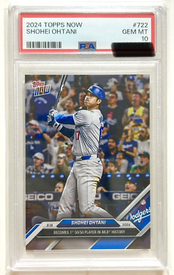 PSA 10 Shohei Ohtani 2024 MLB Topps Now Card # 722 (FIRST 50/50