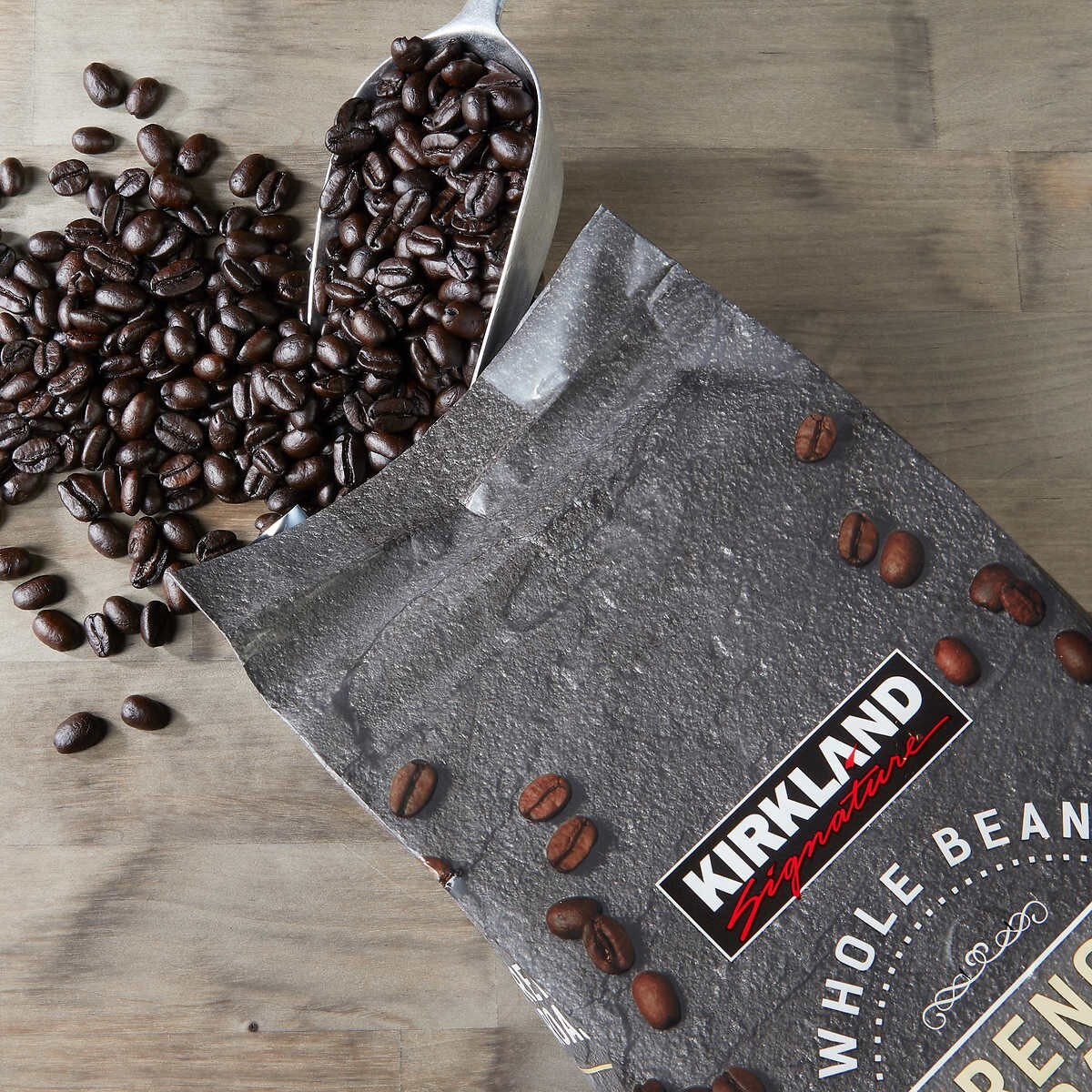 Kirkland Signature Whole Bean Coffee, Dark, Rich, Smooth, French Roast