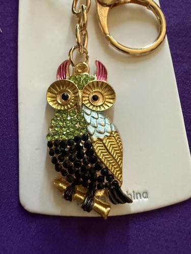 Mint Multi Color Owl Keychain/Purse Charm-NWT - Picture 2 of 3