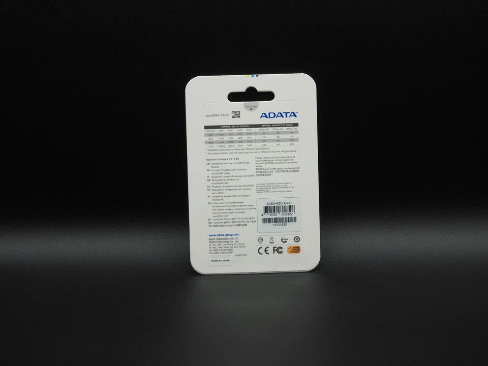 NEW ADATA Data Storage Card Micro SDHC Card 4GB with Adapter, SD Card, Class 4 - Image 2 of 2