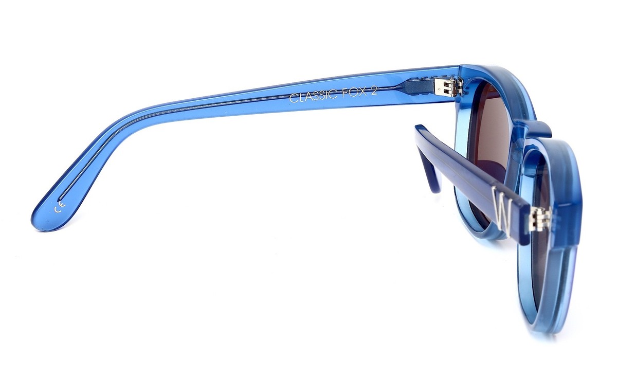 Wildfox Classic Fox 2 Sunglasses Navy Blue New Unisex WILDFOX Sunglasses - Classic Fox Blue Sunglasses | eBay main image 3