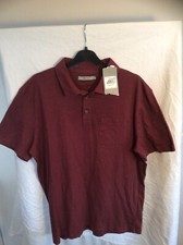 Mens BNWT Dark Red Cotton Polo Shirt from TU Size Large