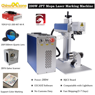 200W JPT Mopa M7 200*200mm Fiber Laser Marking Machine For Metal Jewelry Gold EU