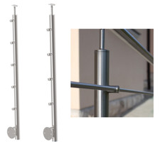 Acciaio Inox Montanti 42,4 Ringhiera Scorrimani Balcone Lato da Parete V2A