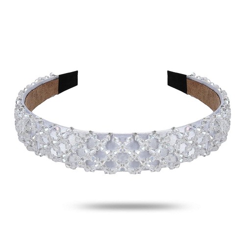 HKM Fascia Per Capelli Crystal Pearl 9100 - Con Perle Di Cristallo, Per Equitazione, Colore Nero - 2