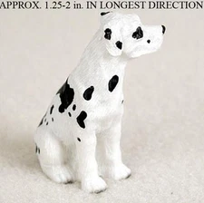 Great Dane Mini Hand Painted Figurine Harlequin Uncropped