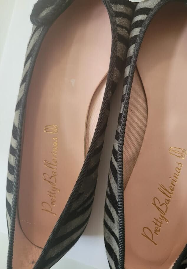 Pretty Ballerinas Shoes Size Black and Gray
