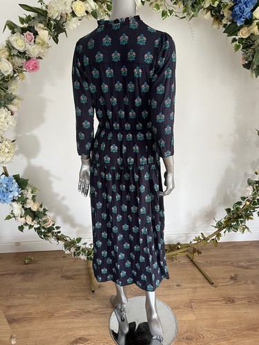 JOULES Maria Shirt Dress Size 10 12 14 16 18 20 22 Navy Floral Jersey Maxi NEW - 第 4/24 張圖片