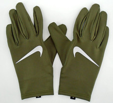 Nike Miler Gloves Running Women's Medium Olive/Silver
