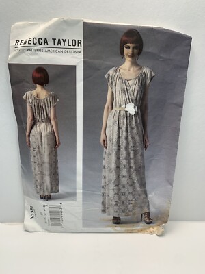 Vogue 1352 Misses Easy Maxi Dress Rebecca Taylor Pattern 8-16 *Uncut*