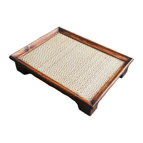 Wooden Tray Crafts Wood Tray Serving Plate Tea Coffee Bamboo Rectangle Free ship - Picture 5 of 12