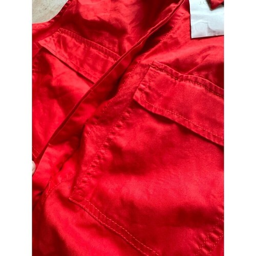 New ! J. Crew Sleeveless Red Cotton collar Front Pockets Midi Dress 4 - Picture 10 of 11