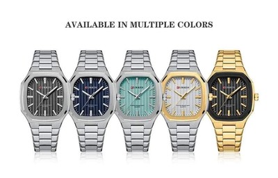 Men's Watch Waterproof Quartz Wristwatch Stainless Steel _ CURREN _ Off Price Of