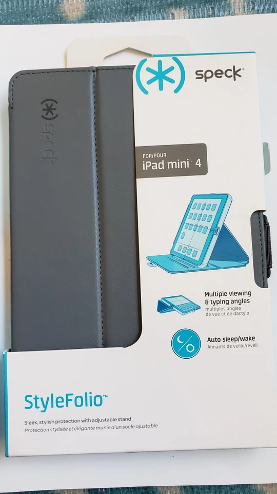 NEW Speck Ipad mini 4 Style Folio, Auto Sleep/wake, Multiple Views Case/Stand - Image 3 of 4