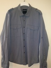 Rare XL Calvin klein grey mens dress shirt button down
