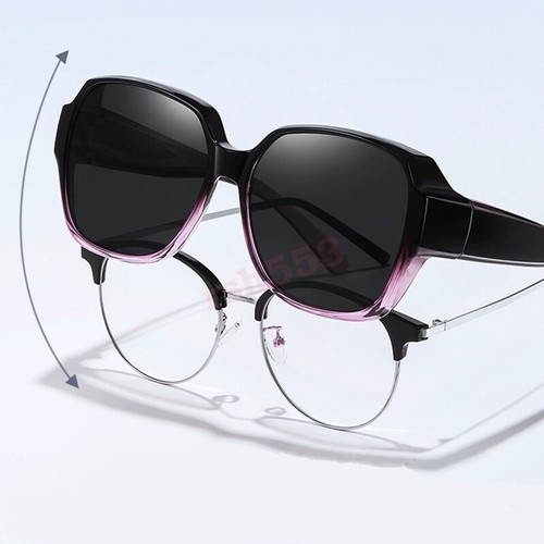 Mens Women Sunglasses Wrap Around Polarized Square Shades Fit Over Glasses UV400 - Picture 11 of 44