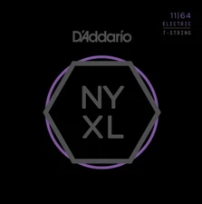 3 SETS D'Addario NYXL 1164 Guitar Strings 7 String Medium 11-64 NYXL1164
