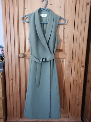 slim fit dress slacks Love Bonito Pine Green Satin Midi Dress main image 0