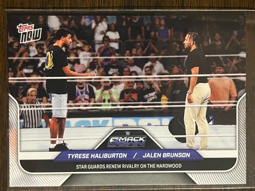 Tyrese Haliburton/Jalen Brunson - 2025 WWE Topps NOW® - Card THJB - PR: 2820