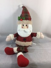 New 24  Red Stuffed Santa Shelf Mantel Sitter Christmas Holiday Winter Decor NWT