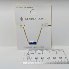 Kendra Scott Eva Gold 16" Necklace Cobalt Cat's Eye