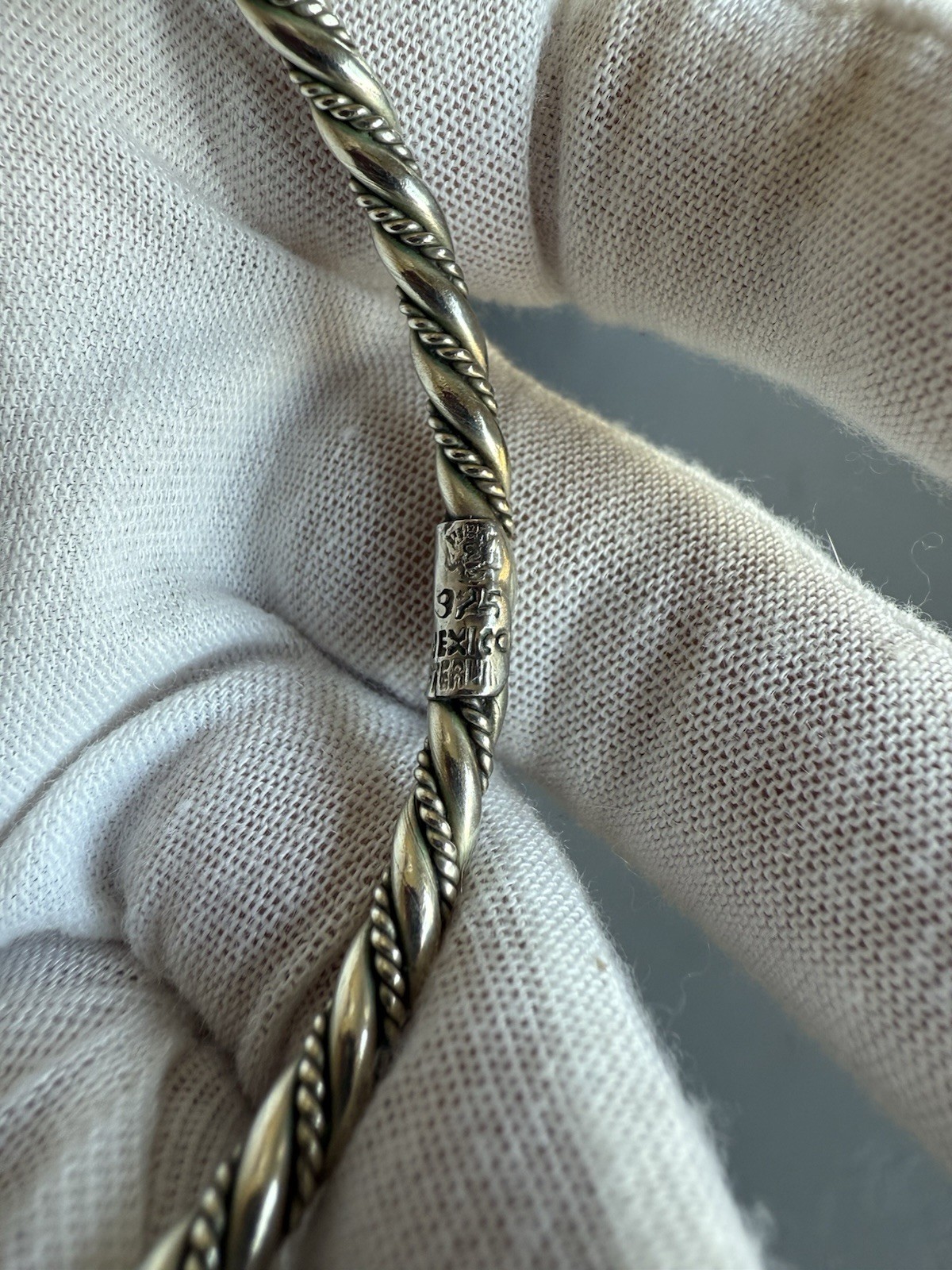 Four Sterling Silver Bangle Bracelets Marked Mexi… - image 5