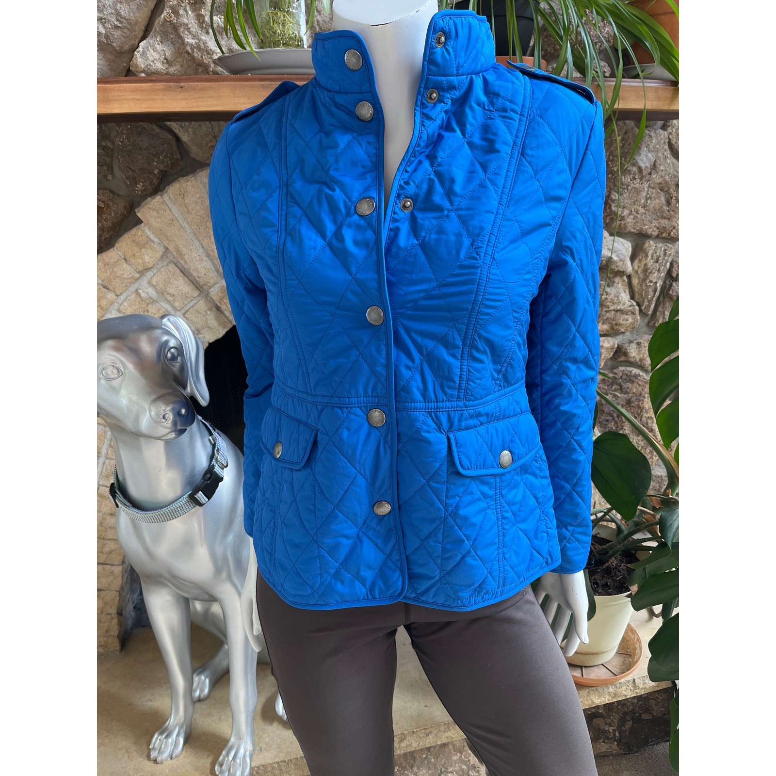 Talbots Button Down Blue Polyester Jacket Women's… - image 1