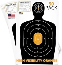 50-Pack Paper Shooting Targets for Range Practice - Bulk 14 x 22", multi 