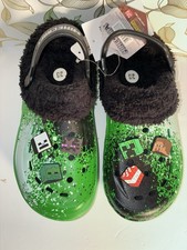 Minecraft Kids' Crocs W/Removable, Washable Lining. US Size 4/5