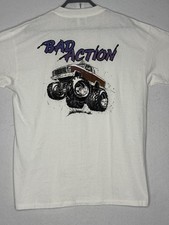 Vtg Sunrise Design Hawaii BAD ACTION Muddin Truck USA Made Single Stitch TShirt