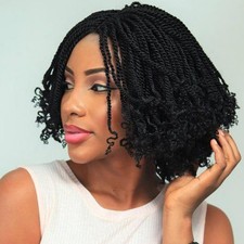 8 Pack Wavy Senegalese Twist Crochet Hair With Curly Ends 8 Inch Synthetic Sh