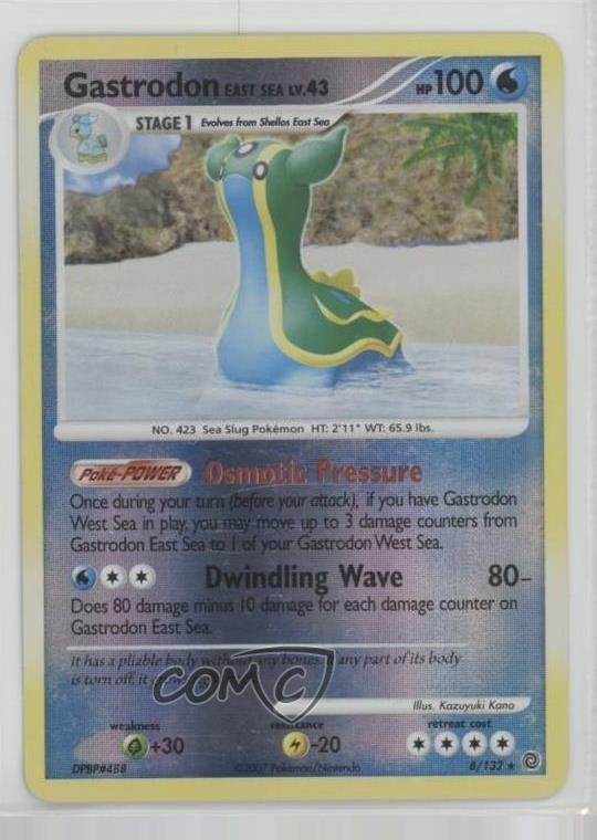 Gastrodon East Sea Reverse Foil Pokémon Diamond & Pearl Secret Wonders #8 2007