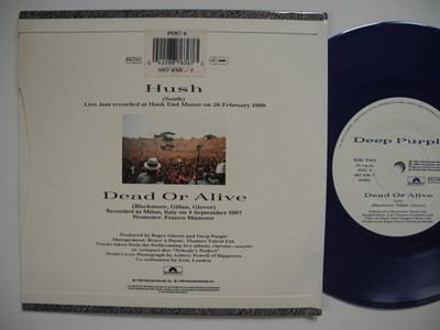 DEEP PURPLE Hush / Dead Or Alive (live) 45 7