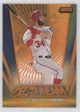 2017 Topps Stadium Club Beam Team Orange Foil 22/50 Bryce Harper #BT-BH 0p1e